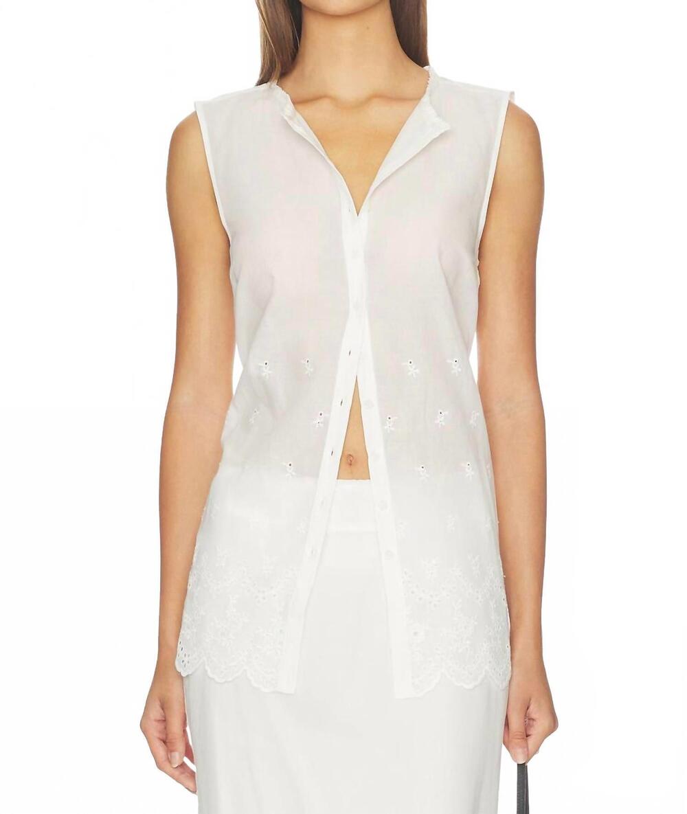 NEW ELODIE THE LABEL giselle top in canoli cream